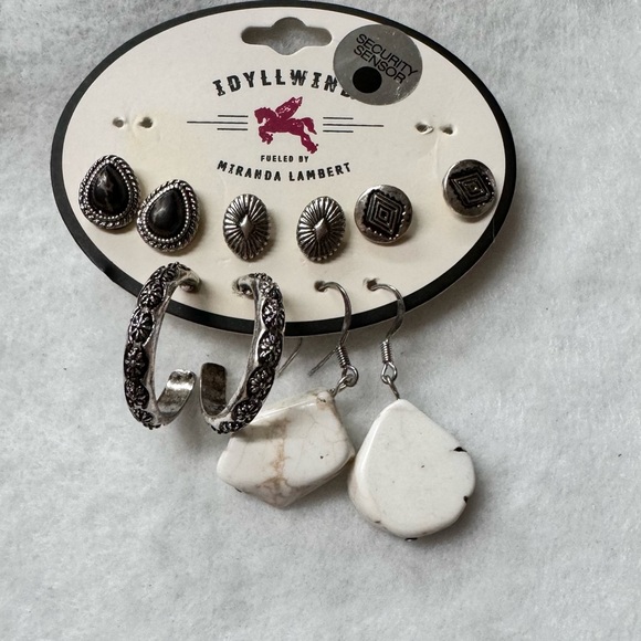 IDYLLWIND- Silver Tone 5 pieces stud/drop earring - Picture 4 of 5